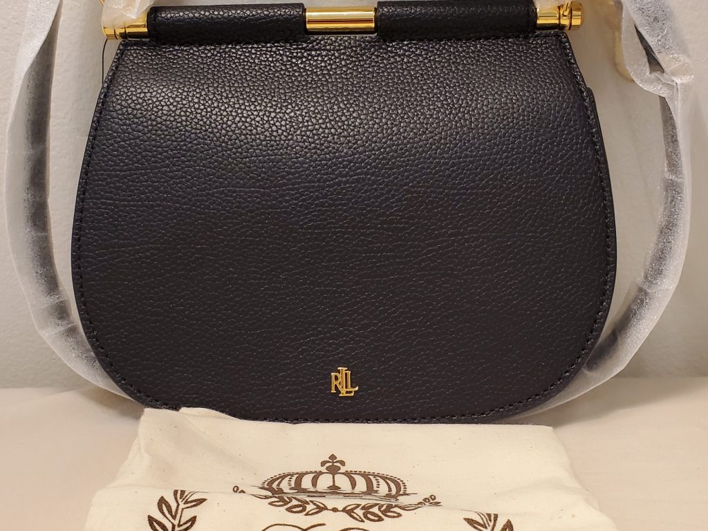 Ralph lauren mini round best sale leather satchel