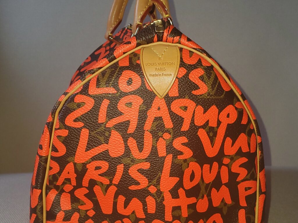 Louis Vuitton LV GHW Speedy 30 Hand Bag Monogram Graffiti Brown White  M92195